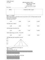 Đề thi ĐK lần 3 môn Toán mới nhất