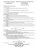 Đề thi GVG Tam Dương 2011 môn sinh