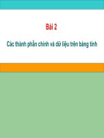Bài 2-các thành phần trên trang tính