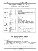 giáo án lớp 3 tuần 23.có  hình ảnh