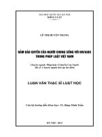 Đảm bảo quyền của người sống chung với HIVAIDS trong pháp luật Việt Nam