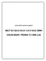 SKKN Một số giải pháp giúp học sinh chọn nghề trong tương lai