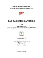 báo cáo đánh giá tiến độ dự án quản lý bền vững nguồn tài nguyên thiên nhiên miền trung