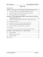 Báo cáo thực tập tốt nghiệp tại Ngân hàng TMCP Quốc tế Việt Nam chi nhánh Thanh Xuân