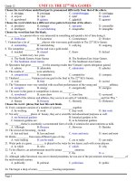 UNIT 13 THE 22ND SEA GAMES