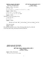 Đề Toán khối 3