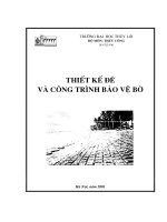 giáo trình thiết kế đê và công trình bảo vệ bờ
