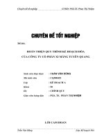Chuyên đề tốt nghiệp: Hoàn thiện quy trình kế hoạch hóa của Công ty Cổ Phần Xi Măng Tuyên Quang.DOC