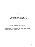 SKKN PHƯƠNG PHÁP GIẢNG DẠY BÀI ÔN TẬP - SINH HỌC 9
