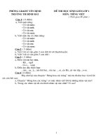 Đề tiếng Việt lớp 1