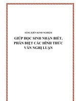 SKKN Giúp học sinh nhận biết, phân biệt các hình thức văn nghị luận