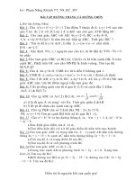 BÀI TẬP PHƯƠNG TRÌNH ĐƯỜNG THẢNG DẠY CHUYÊN ĐỀ