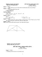 Đề ôn toán lớp 2