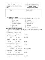 Đề + Đáp án KT 1 tiết số 3 Book1