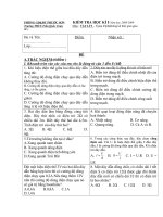 ĐỀ THI - ĐÁP ÁN VẬT LÍ 9 KÌ I