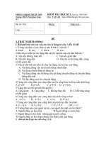 ĐỀ THI-ĐÁP ÁN VẬT LÍ 8 KÌ I