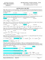 DE THI THU DH LAN 1 (Dap an chi tiet)