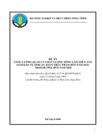 đề án tăng cường quản lý chất ;ượng nông lâm thủy sản đảm bảo vệ sinh an toàn thực phẩm đến năm 2015 định hướng đến năm 2020