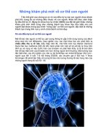 Những khám phá mới về cơ thể con người