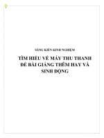 SKKN Tìm hiểu về Máy thu thanh để bài giảng thêm hay và sinh động