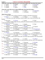 UNIT 9: NATURAL DISASTERS