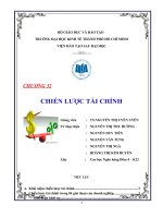 Tiểu luận môn tài chính doanh nghiệp CHIẾN LƯỢC TÀI CHÍNH