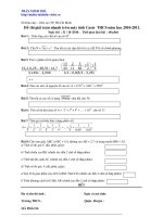 ĐỀ THI THCS 2010-2011 TPHCM