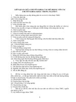 LIÊN QUAN GIỮA CHUYÊN KHOA TAI MŨI HỌNG VỚI CÁC CHUYÊN KHOA KHÁC TRONG NGÀNH Y