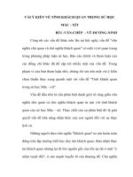 tiểu luận Vài ý kiến về tính khách quan trong sử học mác - Xít
