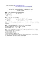 Đề Toán vào lớp 10( 2010 - 2011)