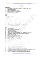 ĐỀ THI SPEAKING IELTS