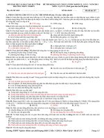 Đề thi thử Đại học lần 1 (2011) - Môn Vật Lý