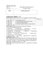 đề kiểm tra 1 tiết chuẩn học kì 2 - 2011