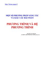 Phương trình và Hệ pt