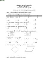 Đề KT Giữa HKII - Môn Toán lớp 4