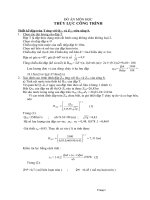 ĐỒ ÁN MÔN HỌC THỦY LỰC CÔNG TRÌNH