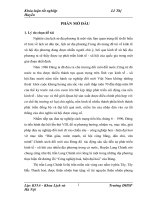 Sự chuyển biến kinh tế - xã hội của thị trấn Lang Chánh trong thời kỳ công nghiệp hoá, hiện đại hoá (1996 – 2008)