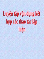 Luyện tập vận dụng kết hợp các thao tác....