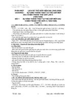 Bài giảng Lịch sử Thế giới 12 cơ bản