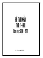 Đề tham khảo Toán 7 - HK2