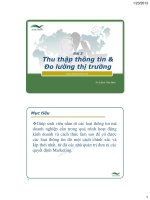 Bài 2  Thu Thập Thông Tin  Đo Lường Thị Trường