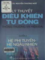 Lý thuyết điều khiển tự động thông thường và hiện đại  -Quyển 3. Hệ phi tuyến - Hệ ngẫu nhiên