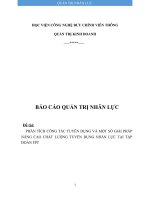Nâng cao chất lượng tuyển dụng tại tập đoàn FPT