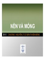 bài giảng Nền và móng