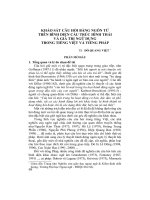 Tiểu Luận Khảo sát câu hỏi bằng ngôn từ trên bình diện cấu trúc hình thái và giá trị ngữ dụng trong tiếng việt