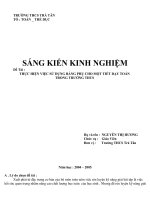 SKKN Thực hiện việc sử dụng bảng phụ cho một tiết dạy toán trong trường THCS