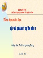 ứng dụng tin học lập và quản trị dự án đầu tư