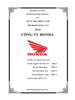 bài thuyết trình quản trị chiến lược công ty honda việt nam