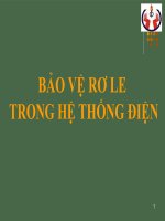 Bài giảng chuyên đề bảo vệ rơle trong HTĐ