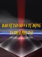 Bài giảng chuyên đề bảo vệ tần số và tự động sa thải phụ tải